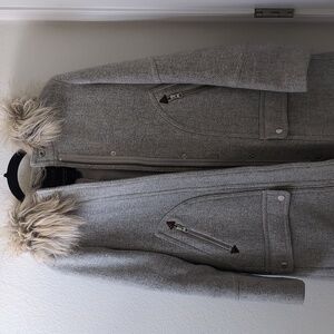 J. CREW Chateau Parka Italian Stadium Cloth Wool By Nello Gori Size 0